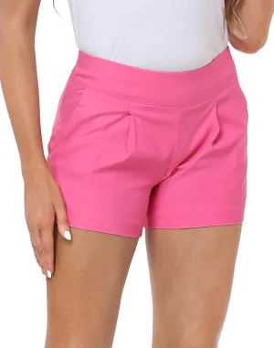 HDE Women's Dress Shorts 3" Inseam Elastic High Waisted Dressy Summer Shorts