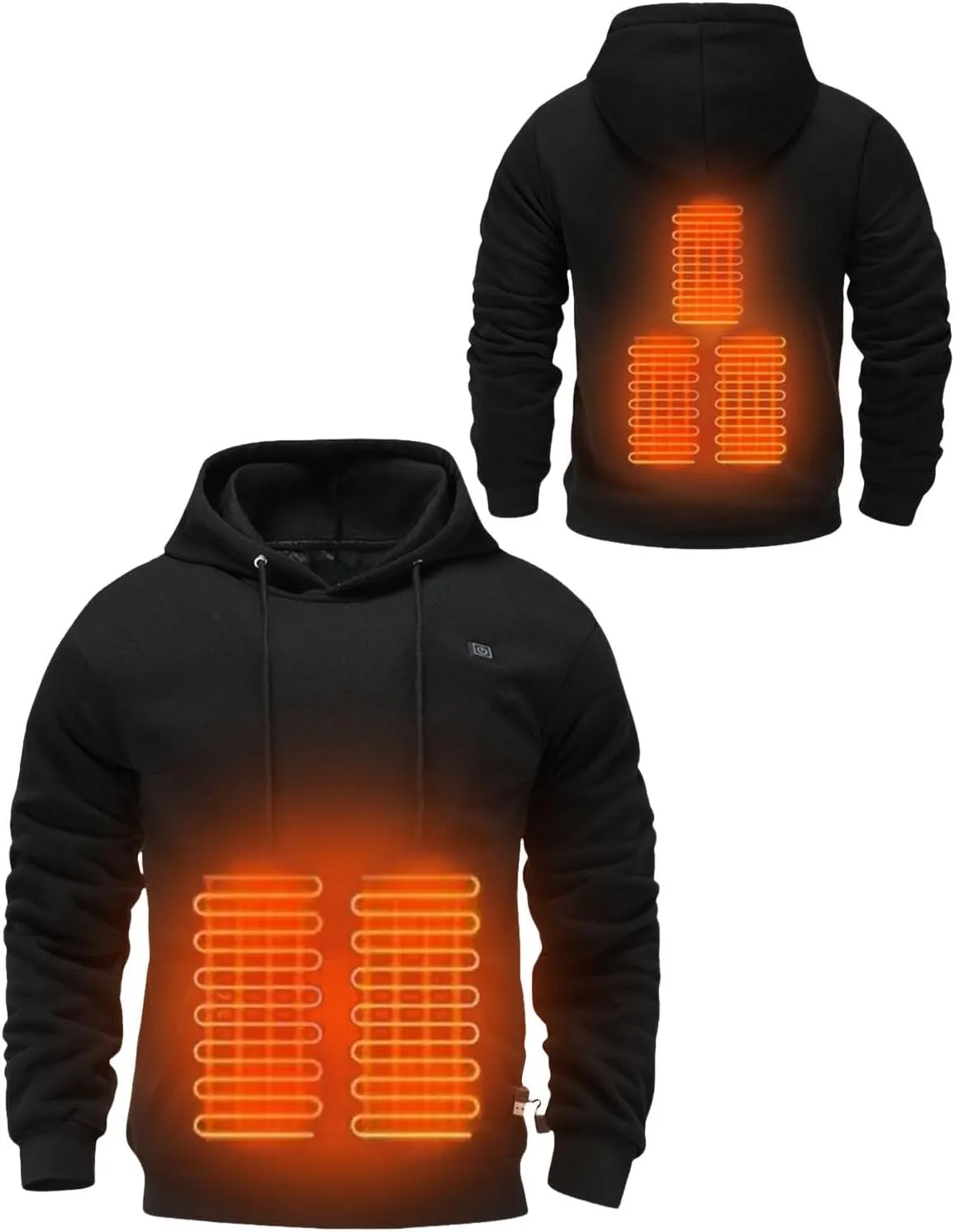 Heated Hoodies Unisex, Heated Sweatshirt Hooded Pullover Lightweight Warm Thicken Outdoor Winter Puffer Jackets
