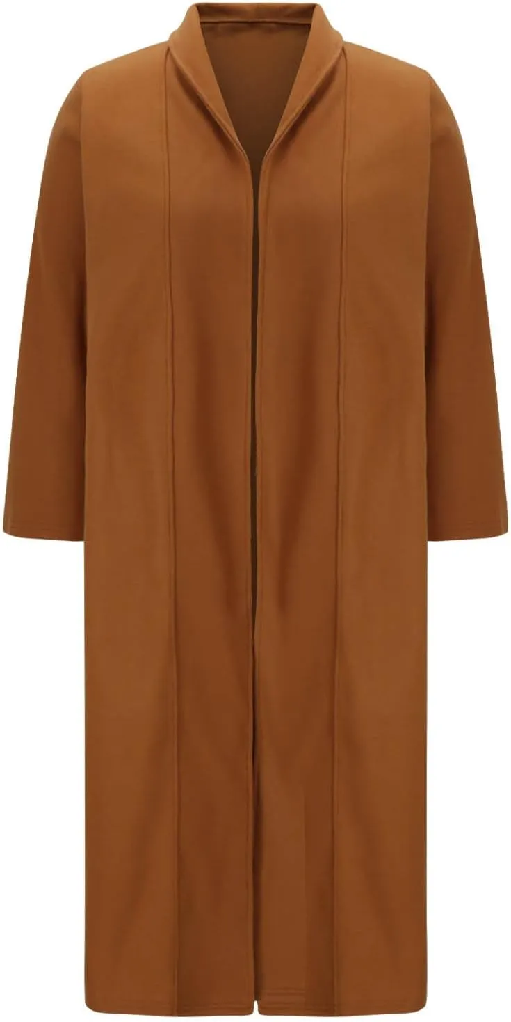 HGps8w Long Trench Coat for Women Dressy Shawl Collar Wool Blend Pea Coat Winter Oversized Outerwear Jackets with Pockets
