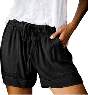 High Waisted Shorts Women Tummy Control Jean Shorts for Women Plus Size Denim Women's Hiking Shorts with Zipper Pockets Jean Shorts Womens Ripped Running Shorts for Women High Waisted