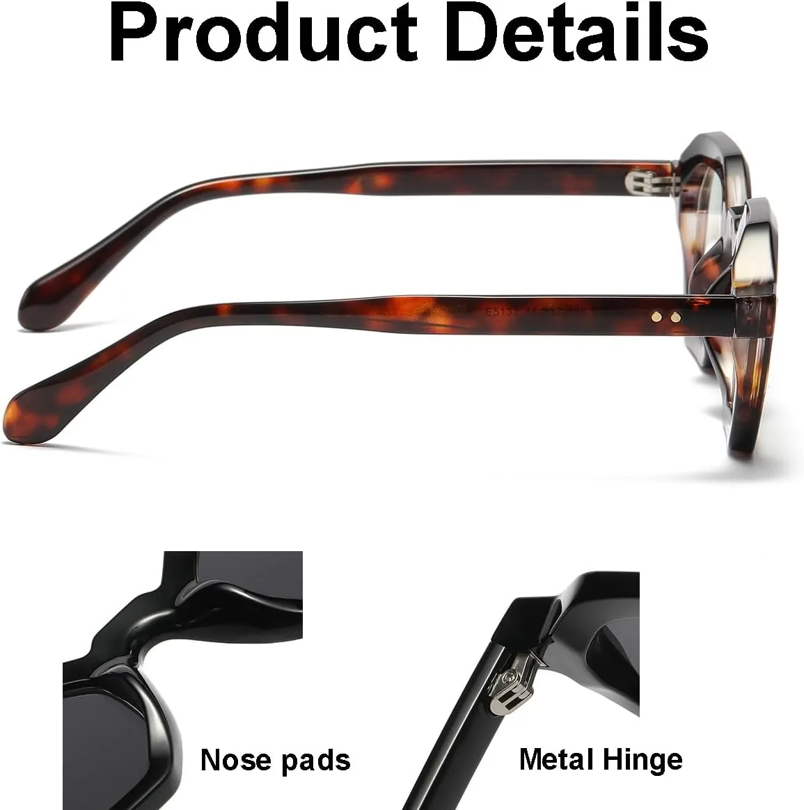 JOVAKIT Retro Octagon Frame Glasses for Women Men Vintage Polygon Non-prescription Clear Lens Eyeglasses
