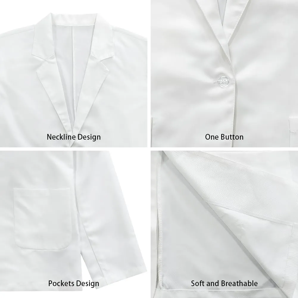 Ladies Casual Polyester Blazer Suit Jackets Long Sleeve One Button Unlined Sport Coat with Pocket 2XS-3XL