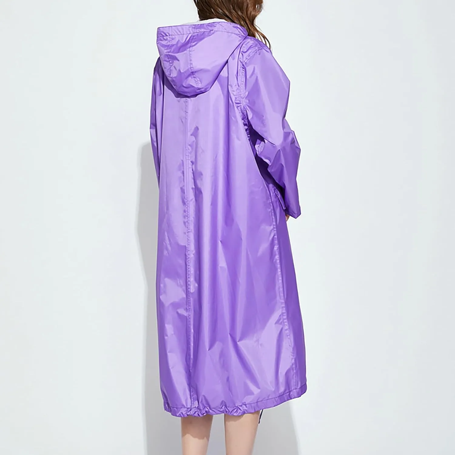 Ladies Waterproof Rain coat, Women Raincoat Windbreaker Packable Rain Jackets Hood Trench Coats 2023 Fall Winter