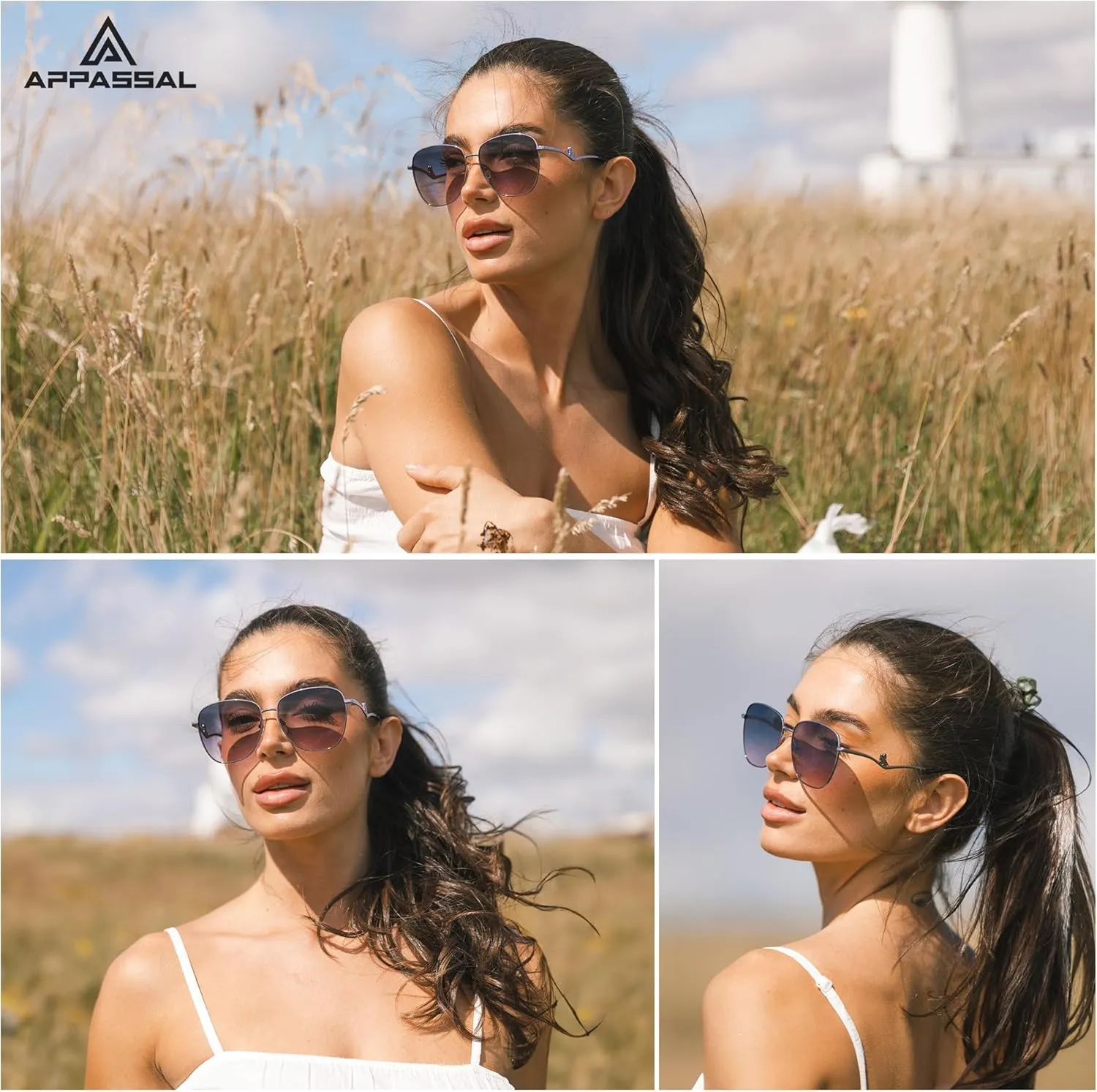 Large Sunglasses for Women Vintage Butterfly Cat Eye Y2k Sunnies AP3692