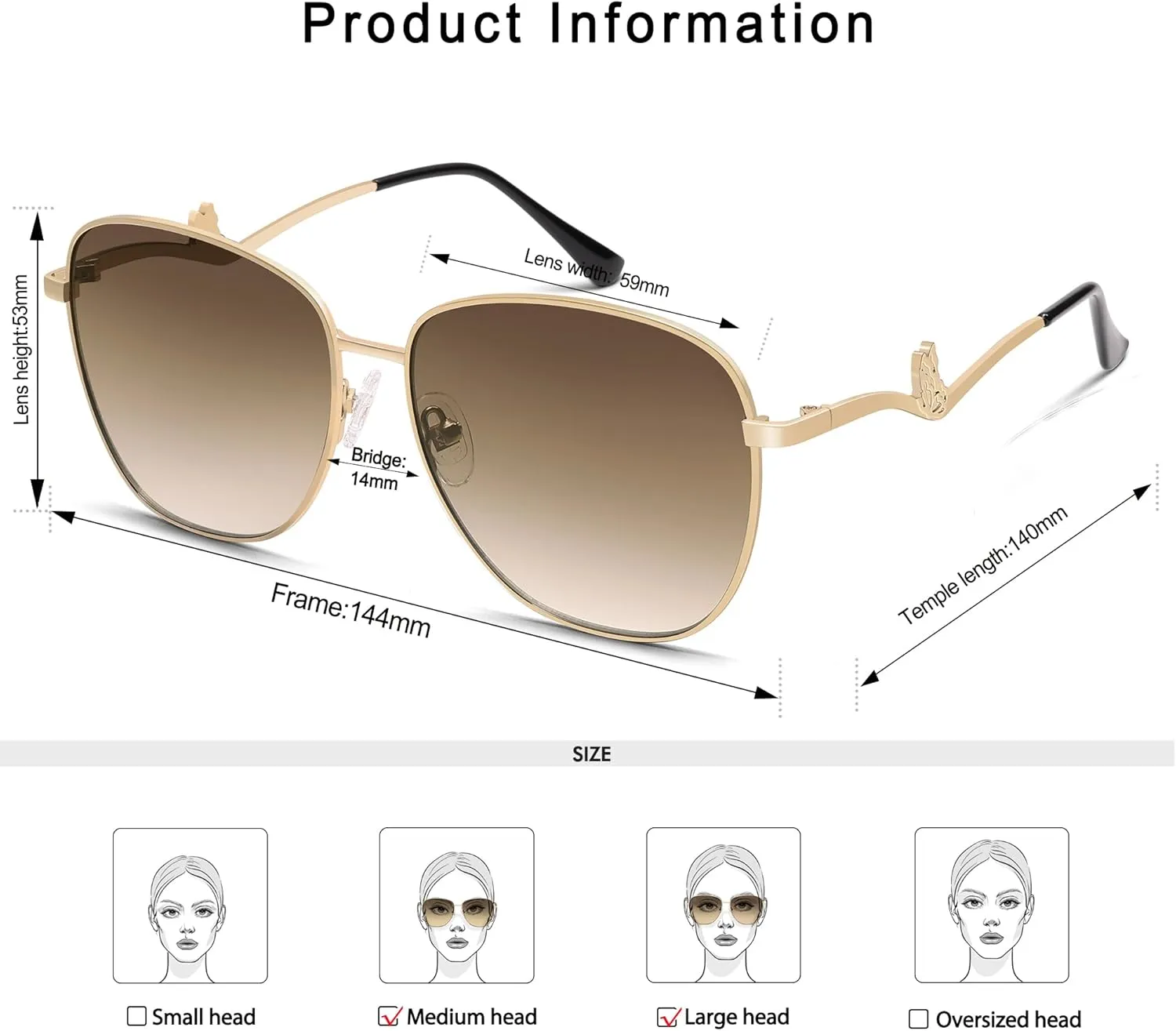 Large Sunglasses for Women Vintage Butterfly Cat Eye Y2k Sunnies AP3692