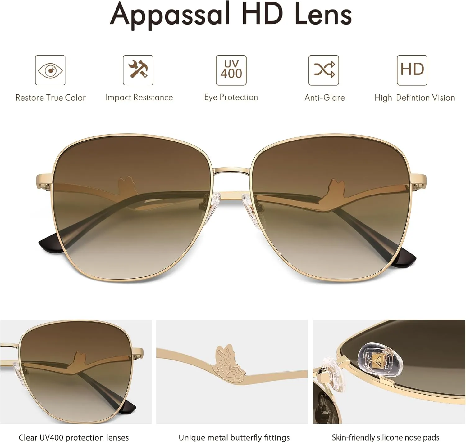Large Sunglasses for Women Vintage Butterfly Cat Eye Y2k Sunnies AP3692