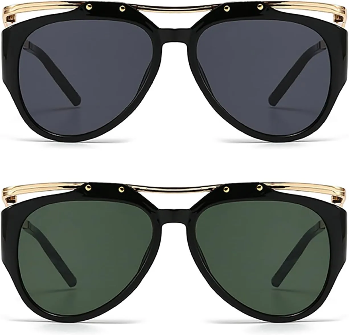 laureles 2Pack Mix Fashion Oversized Cat Eye Y2k Women Sunglasses Vintage Leopard Gradient Sun Glasses Men