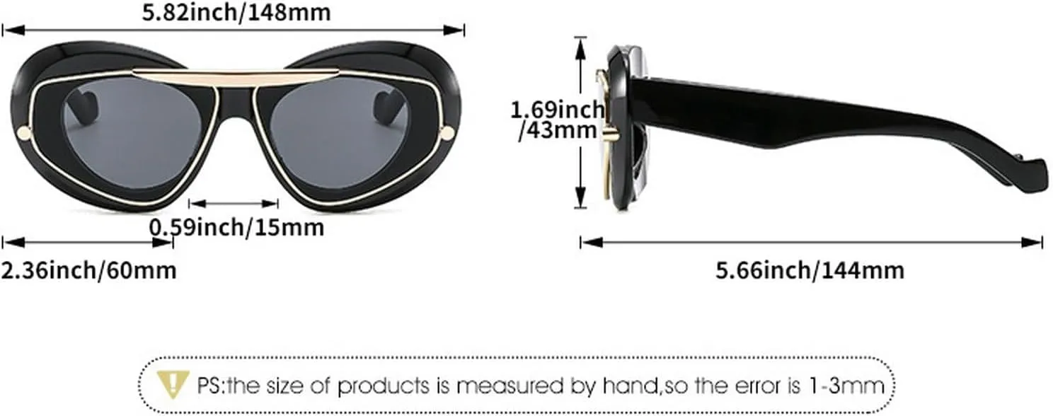 laureles 3Pack Mix Oversized Cat Eye Women Sunglasses Vintage Leopard Gradient Shades UV400 Men Sun Glasses
