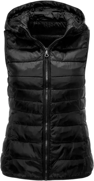 LCMTWX Black Puffer Vest Vest European and American Cotton Jackets Color Stand-up Collar Zipper Plus Size Winter Warm Black