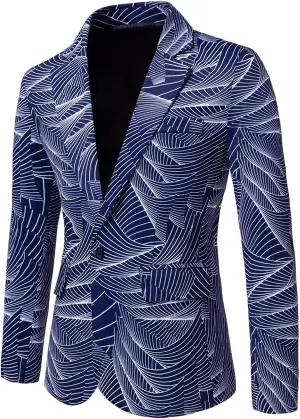 LCMTWX Mens Blazers Men's Fashion Coat Casual Pocket Button Suit Jackets Buckle Loved Printed Men Christmas Suit Jacket