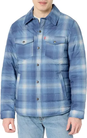 Levi's Men's Quilted Stretch Bomber Shirt Jacket