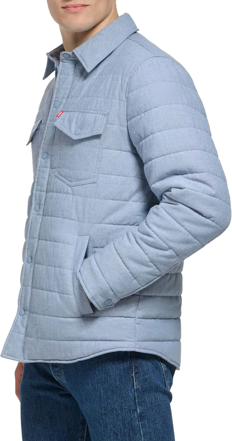 Levi's Men's Quilted Stretch Bomber Shirt Jacket