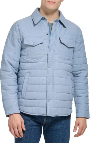 Levi's Men's Quilted Stretch Bomber Shirt Jacket