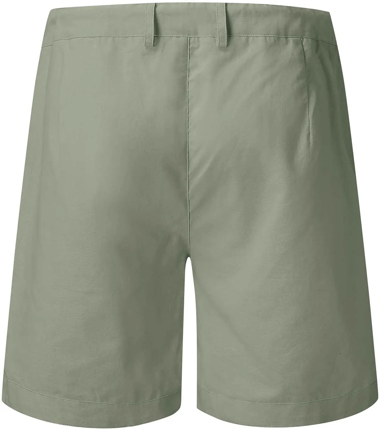 Linen Shorts for Men, Men's Casual Cotton Linen Shorts Elastic Waist Drawstring Summer Beach Golf Shorts with Pockets