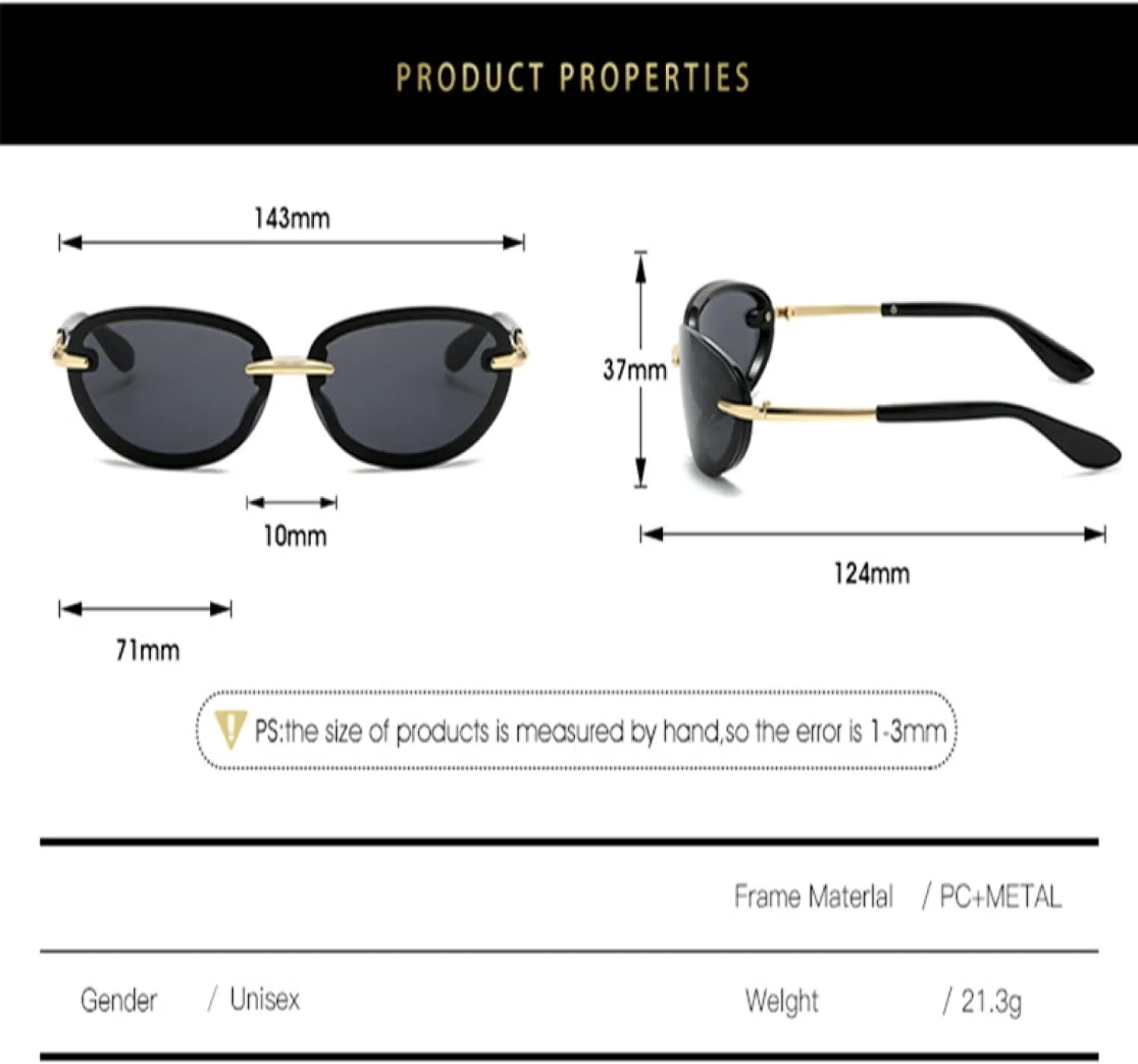 Luxury Oval Sunglasses Women for Men Pink Vintage Fashion Cutting Lens Punk