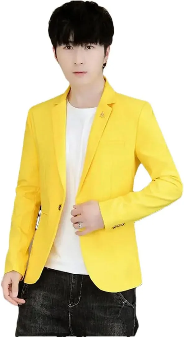 Men Coats for Cropped Slim Fit Man Suits and Blazers Short Thin Elegant Jacket