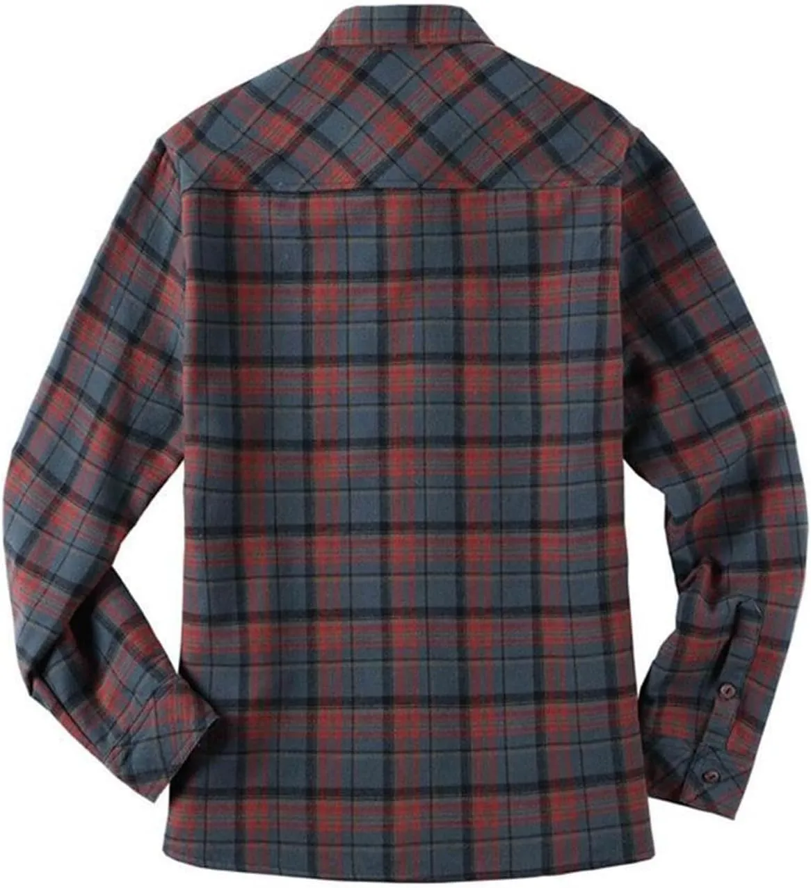 Men Jacket Casual Sherpa Lined Fleece Plaid Flannel Jacket Warm Coats Relaxed Fit Button Up Long Sleeve Shacket Shirt