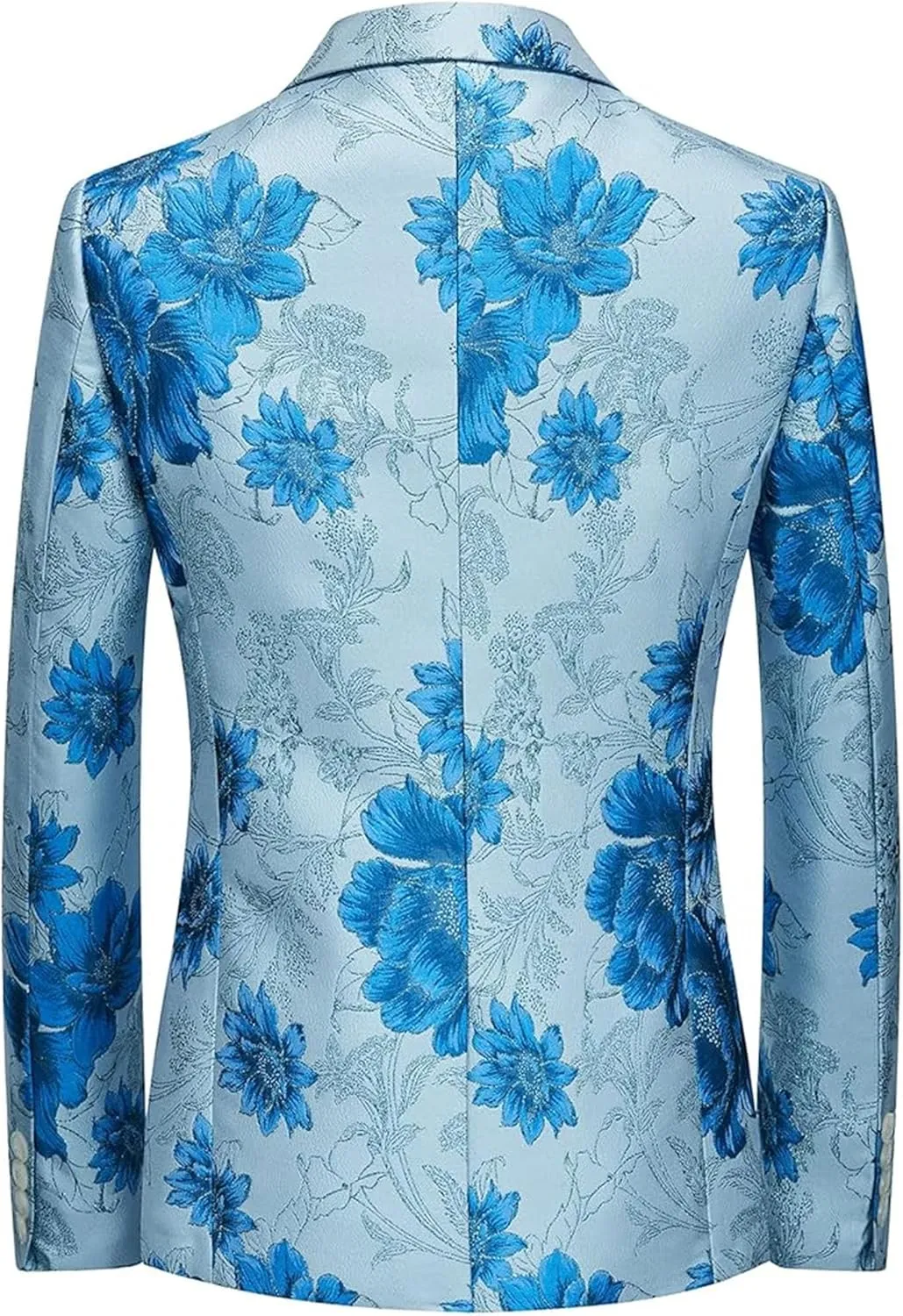 Mens 2 Piece Floral Dress Suit One Button Dinner Tuxedo Jacket & Pants Luxury Printed Wedding Blazer