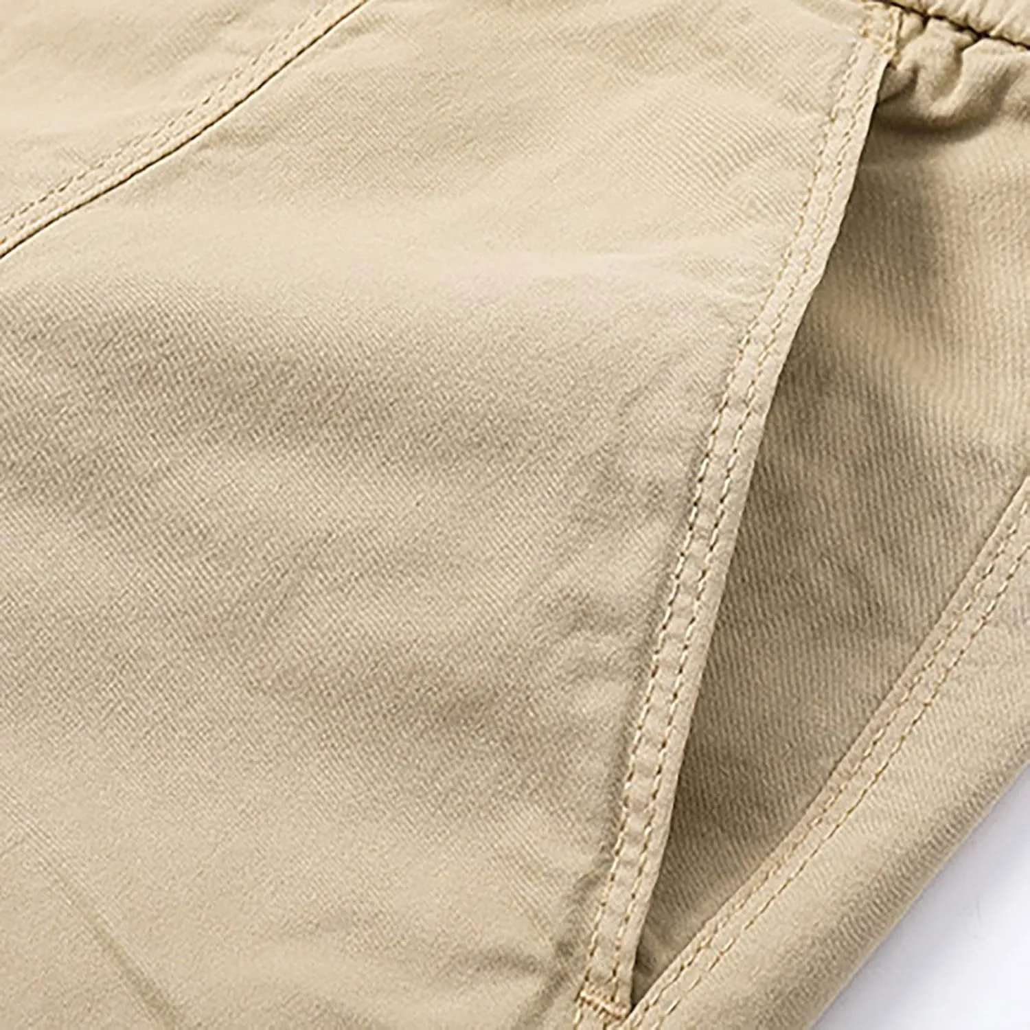 Mens 7 Inch Shorts Casual Drawstring Elastic Waist Cargo Shorts Multi Pockets Regular Big & Tall Utility Shorts