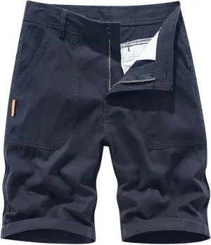 Mens Cargo Shorts Cotton Relaxed Fit Camouflage Camo Cargo Short Men's Shorts Cotton Work 3/4 Cargo Capris Twill Short