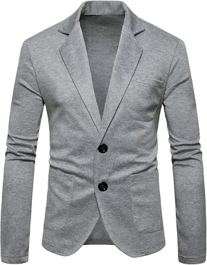 Men's Casual 2-Button Sport Coats Lightweight Slim Fit Cotton Suit Blazer Stylish Single Breasted Party Jackets