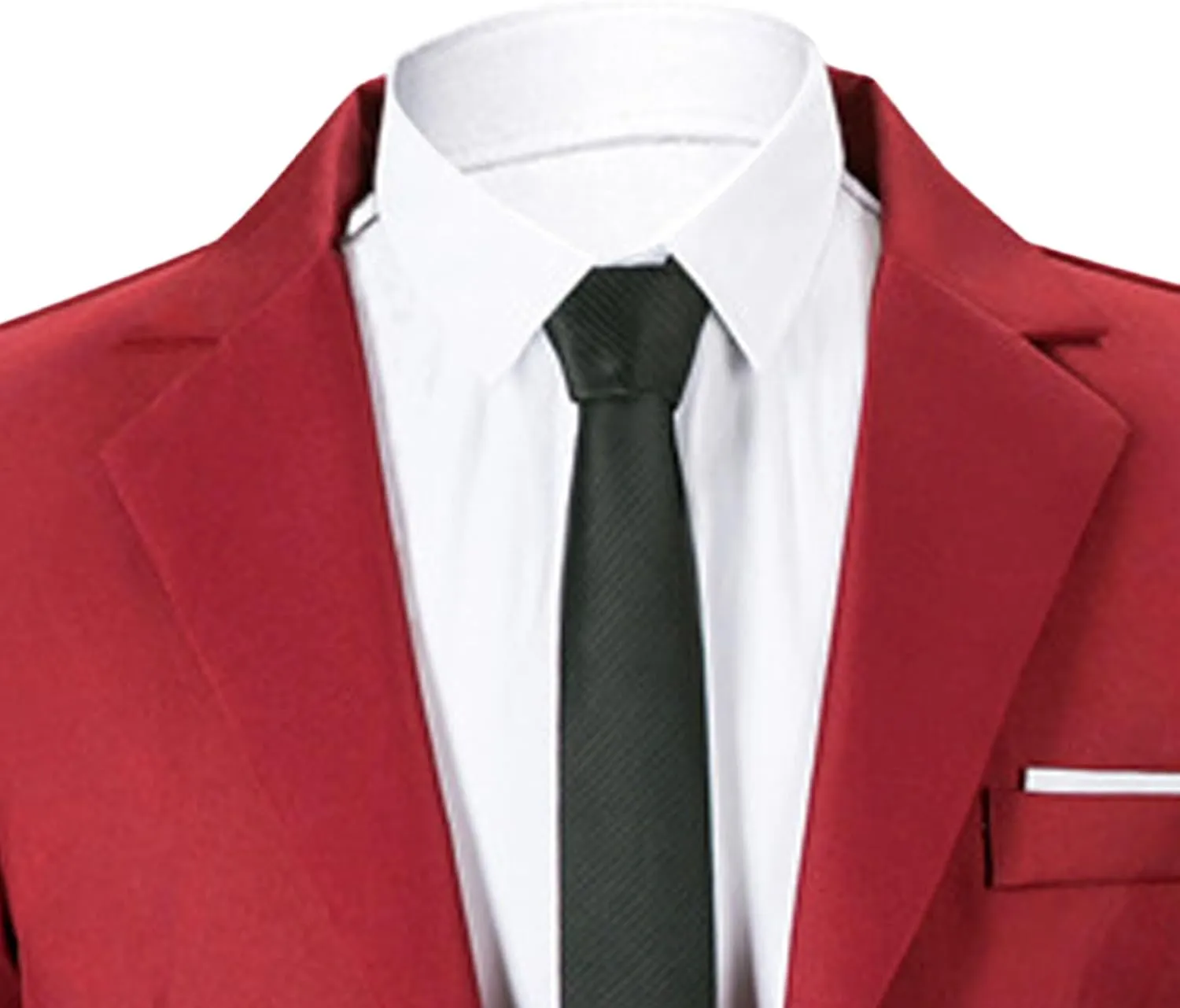 Mens Casual 2 Piece Suits Slim Fit 1 Button Blazer Jacket and Pants Set Notch Lapel Solid Business Jackets Suit