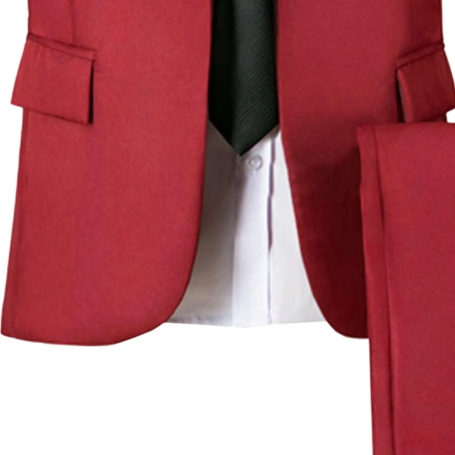 Mens Casual 2 Piece Suits Slim Fit 1 Button Blazer Jacket and Pants Set Notch Lapel Solid Business Jackets Suit