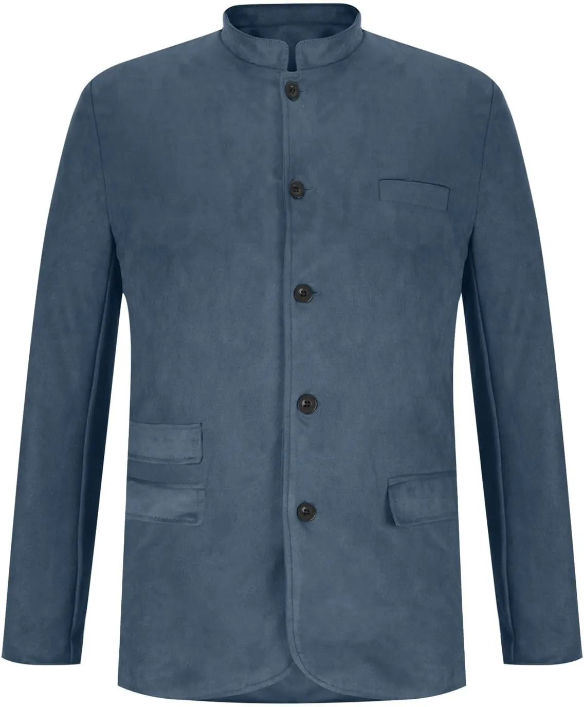 Mens Casual Long Trench Jacket Fall Winter Trendy Long Sleeve Coats Lapel Loose Fit Windproof Jacket Tops Blazers