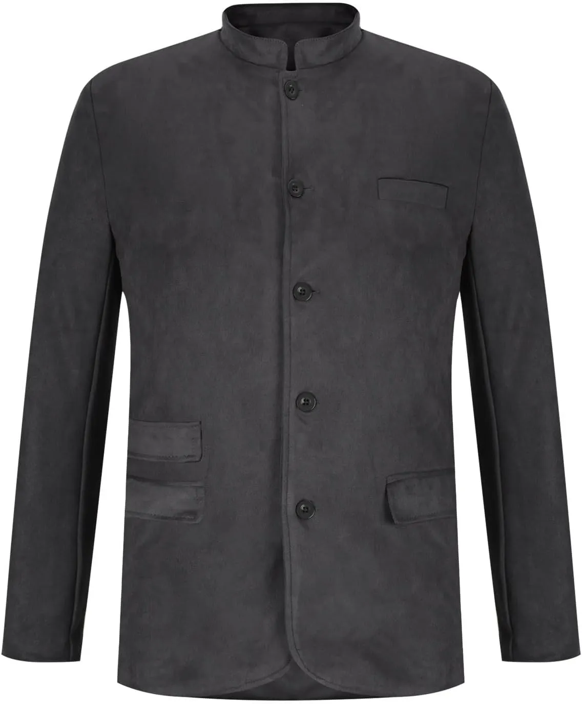 Mens Casual Long Trench Jacket Fall Winter Trendy Long Sleeve Coats Lapel Loose Fit Windproof Jacket Tops Blazers