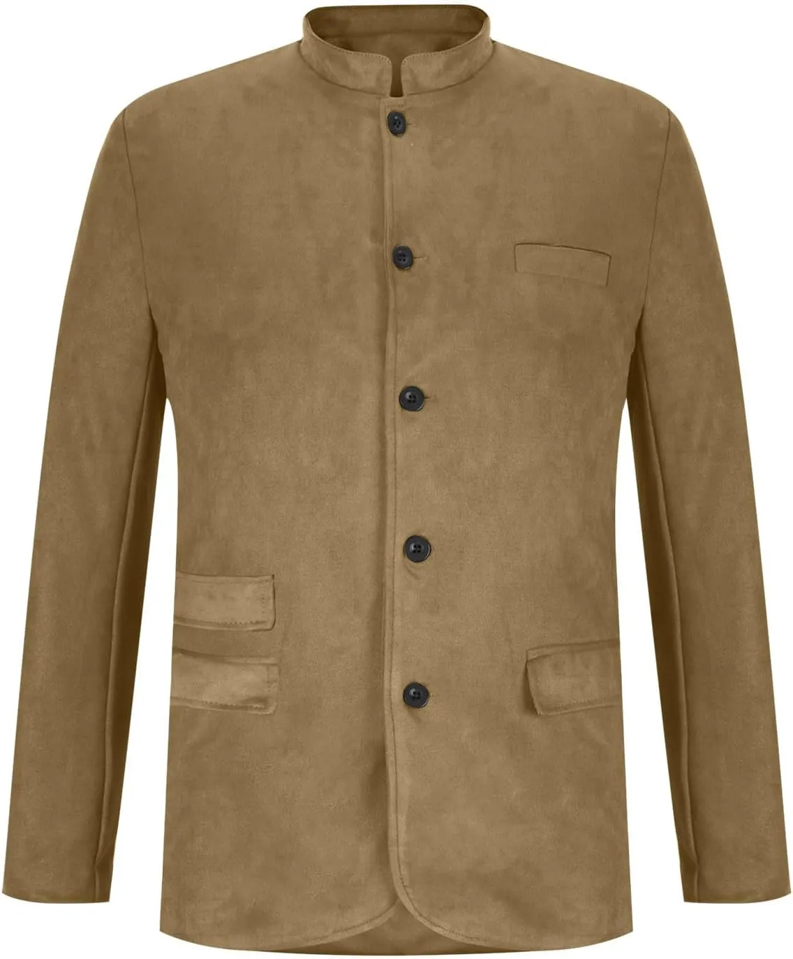 Mens Casual Long Trench Jacket Fall Winter Trendy Long Sleeve Coats Lapel Loose Fit Windproof Jacket Tops Blazers