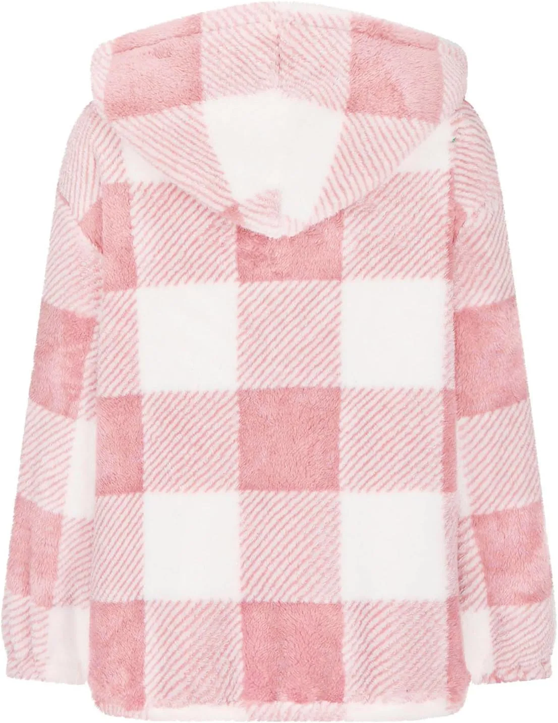 Men's Casual Plaid Jacket Padded Long Sleeve Hoodie Full Zipper Padded Warm Jacket Thick Hooded Coat Outerwear
