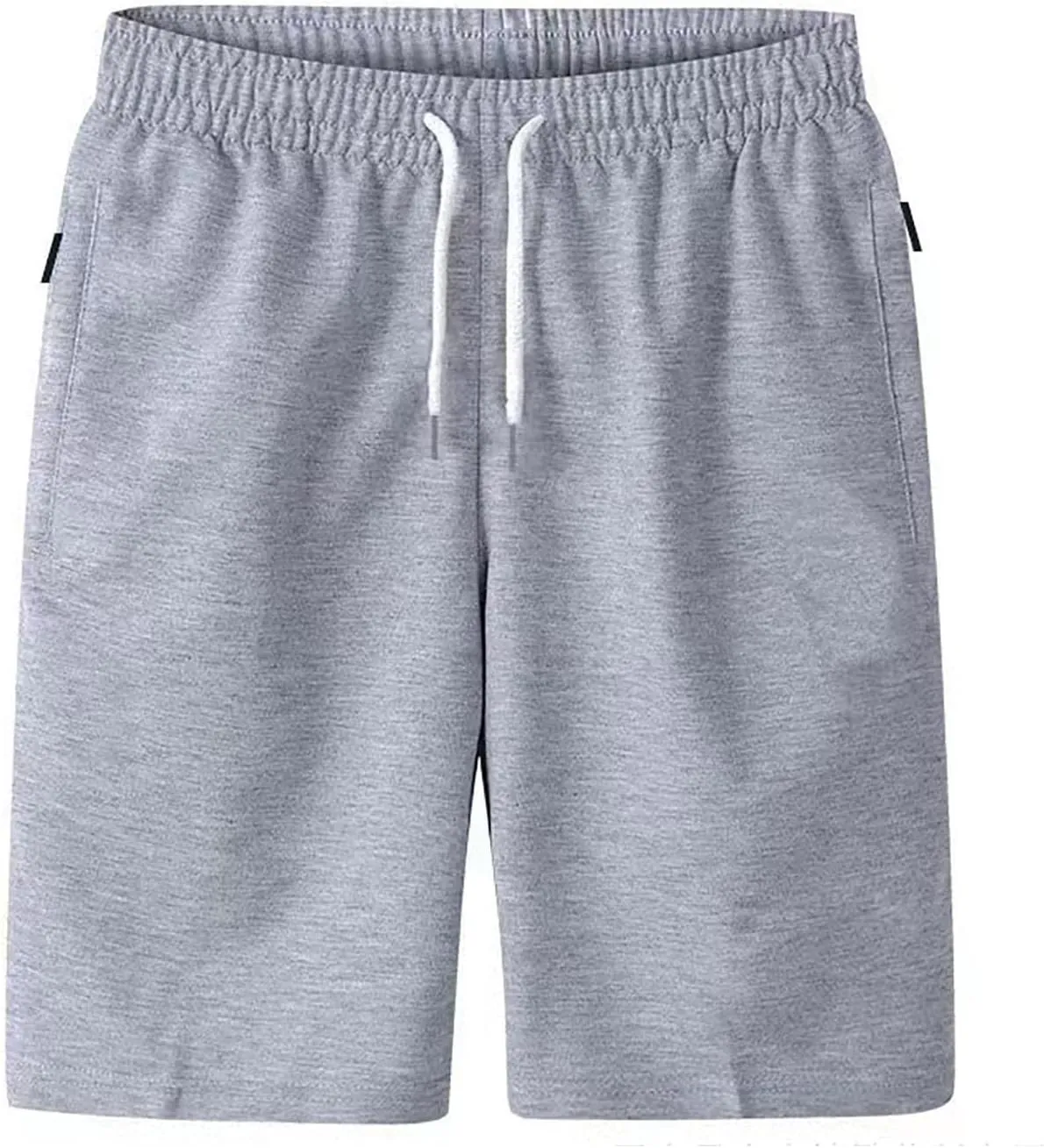 Mens Casual Sweat Shorts 7 Inch Inseam Cotton Workout Gym Shorts Above Knee Elastic Waist Jogger Lounge Shorts