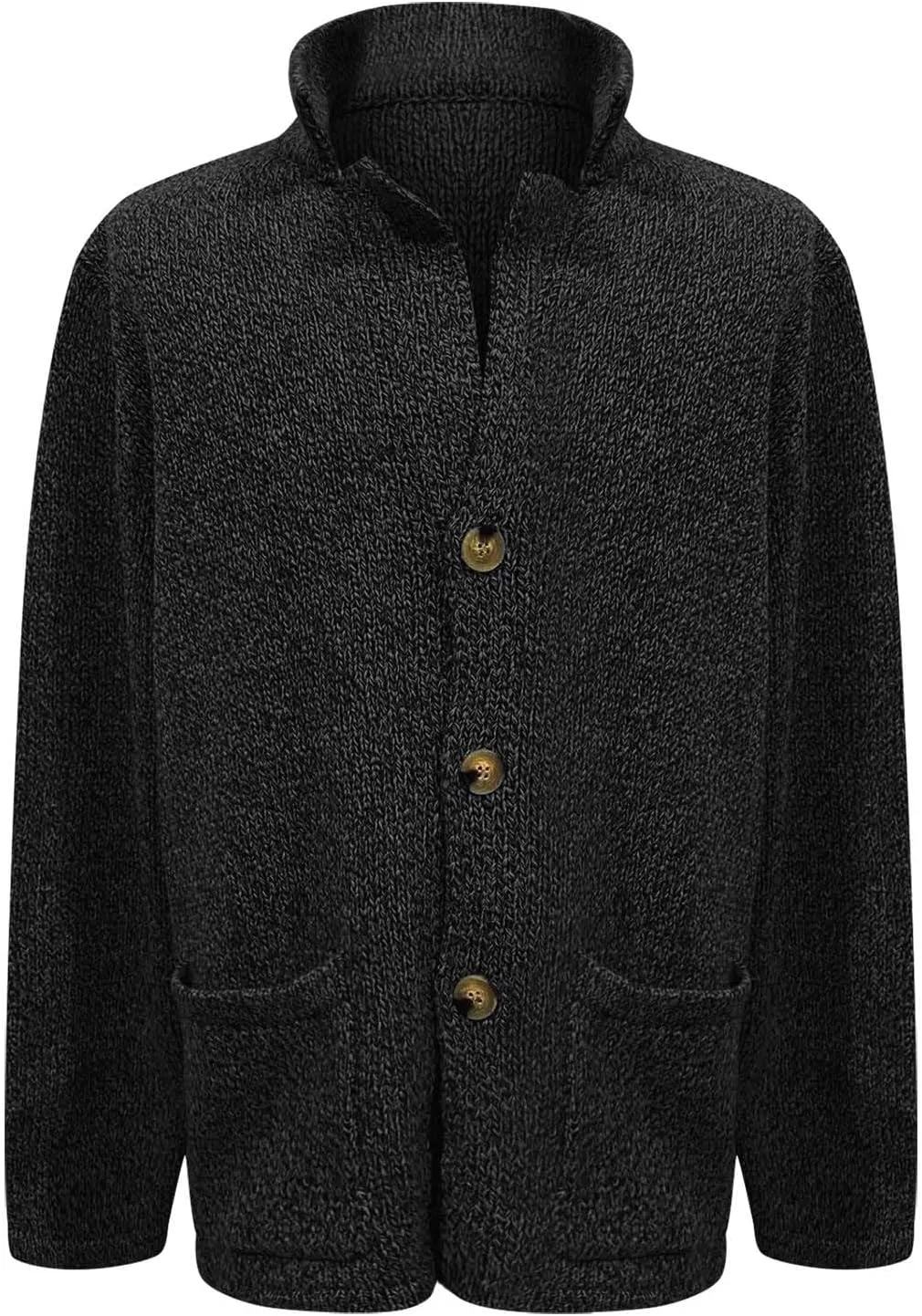 Mens Fashion Knitted Blazers Sweaters Plus Size Thicken Thermal Winter Cardigan Casual Long Sleeve Button Down Jacket