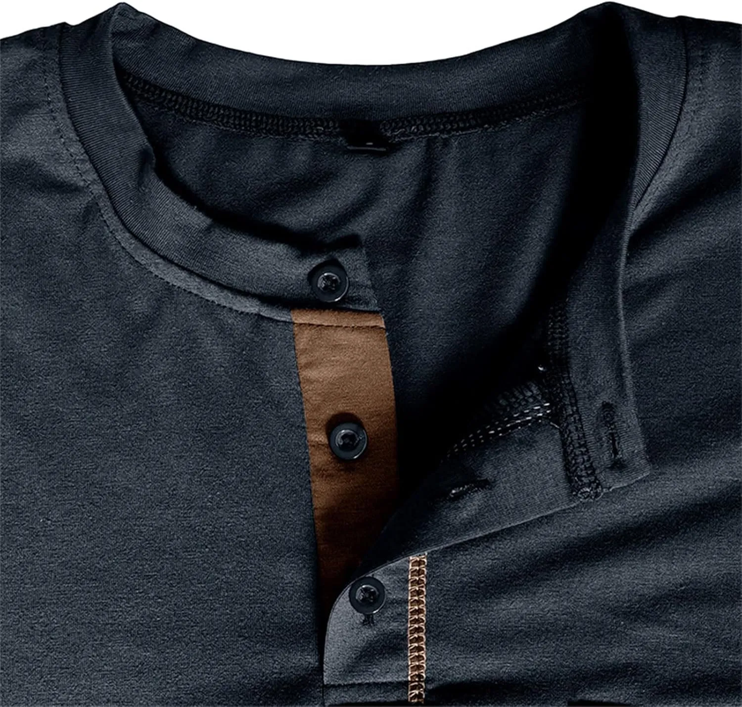 Mens Henley Shirts Long Sleeve Tactical Fleece Sweatshirt Button Pullover Sweater Casual Sweater Lightweight Pullover
