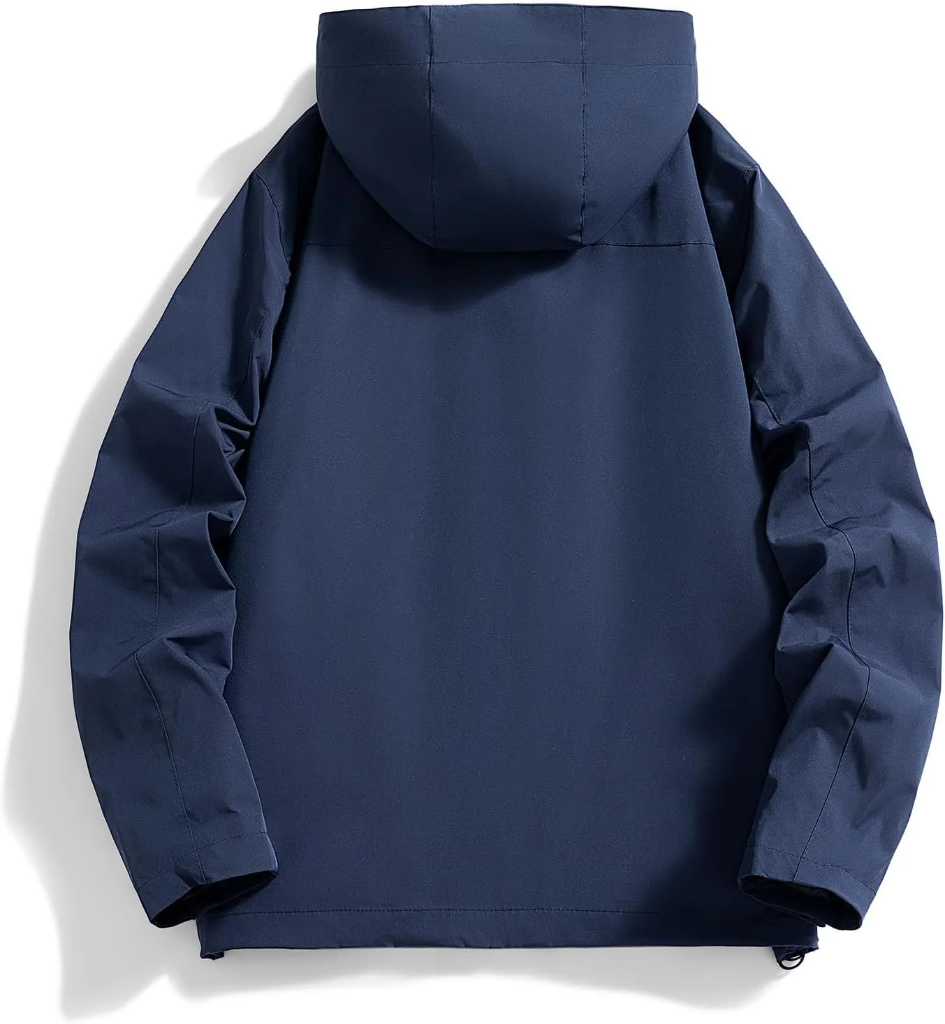 Men's Hooded Softshell Rain Jackets Lightweight Waterproof Windbreaker Zip Up Pockets Raincoats For Outdoor Hiking