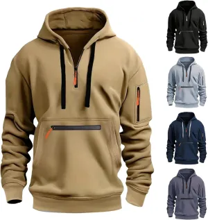 Mens Hooded Windbreaker Jacket Zip Up Warm Fall Winter Jackets Varsity Stretch Sport Outdoor Coats with Pockets