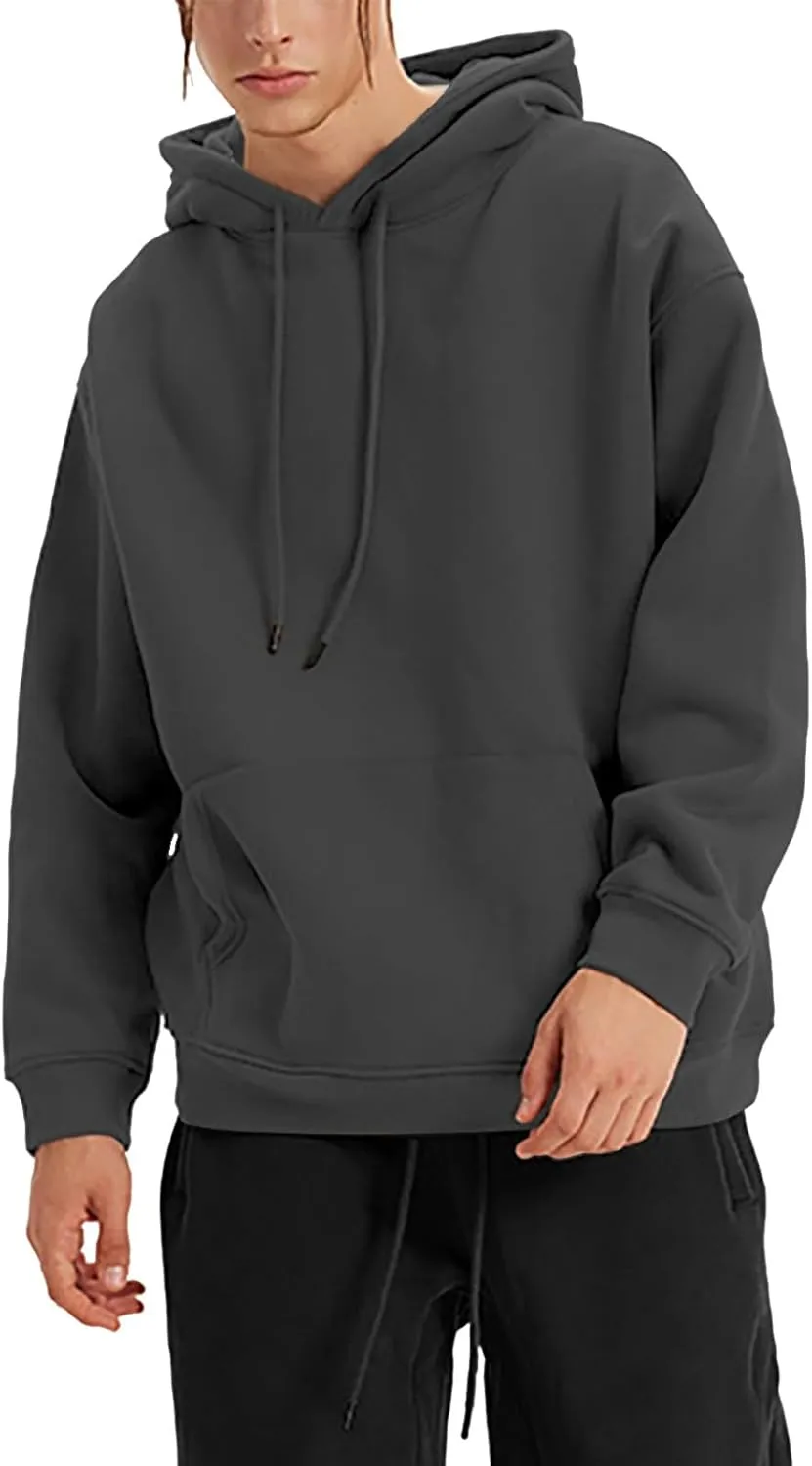 Mens Hoodies Sweatshirt Pullover Crewneck Sweatshirt Long Sleeve Shirts Pullover Fall Winter Warm Clothes Hoodies