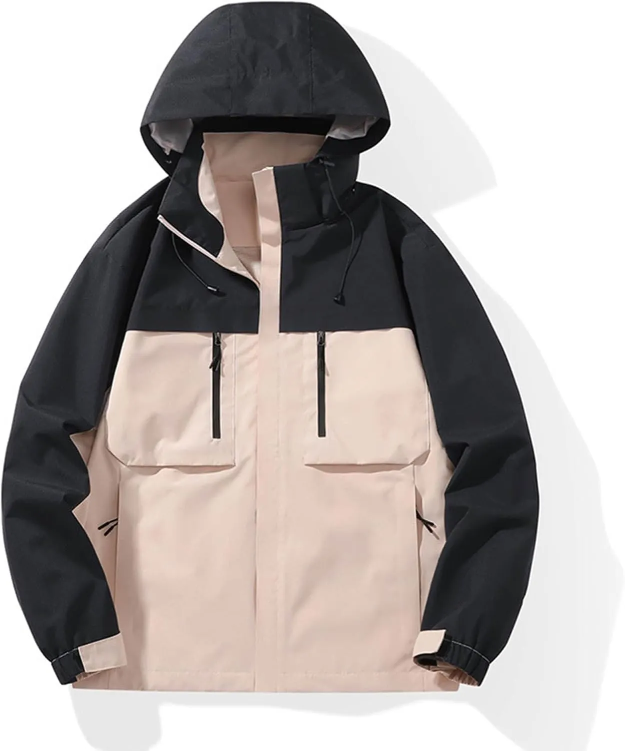 Men's Lightweight Hooded Rain Jacket Waterproof Windproof Raincoat Hiking Cycling Outdoor Sports Jacket Windbreaker