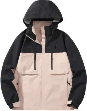 Men's Lightweight Hooded Rain Jacket Waterproof Windproof Raincoat Hiking Cycling Outdoor Sports Jacket Windbreaker