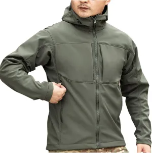 Mens Lightweight Hooded Windbreaker Waterproof Rain Jacket Breathable Softshell Raincoat for Outdoor Mountain Hiking