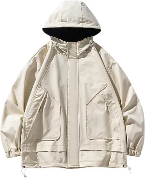 Men's Lightweight Outdoor Rain Jackets Windbreaker Sportswear Casual Waterproof Hooded Raincoat For Hiking Running