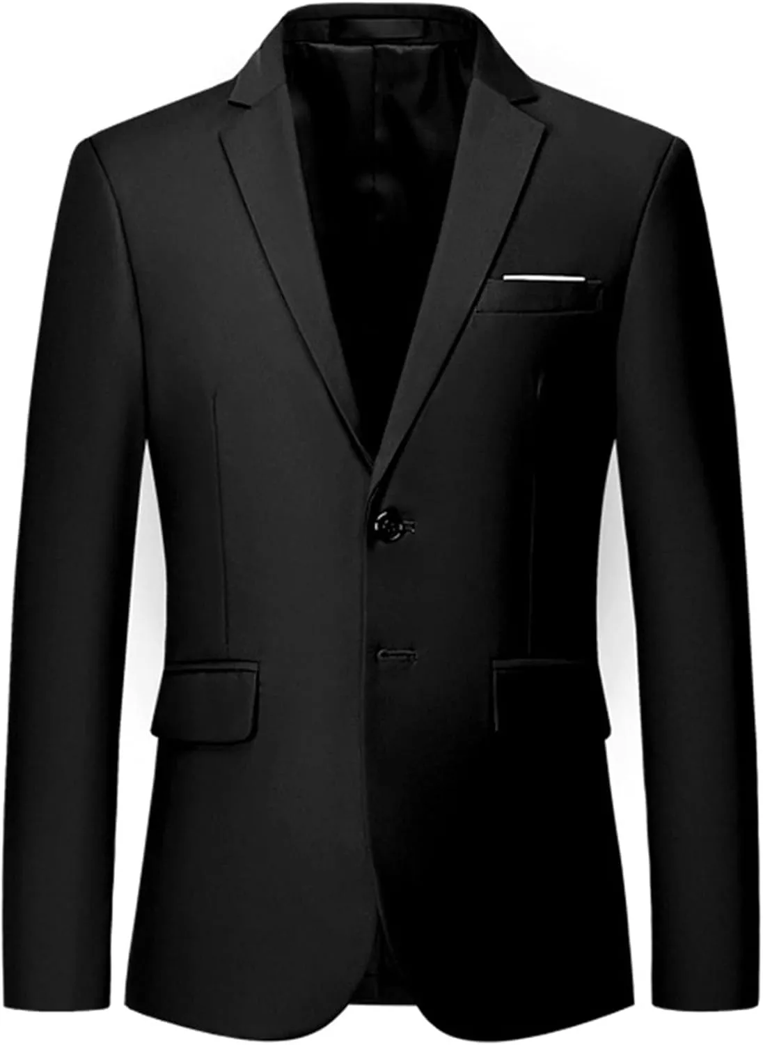Mens Lightweight Slim Fit Suit Jacket 2 Button Solid Color Business Blazer Casual Daily Wedding Party Sport Coats