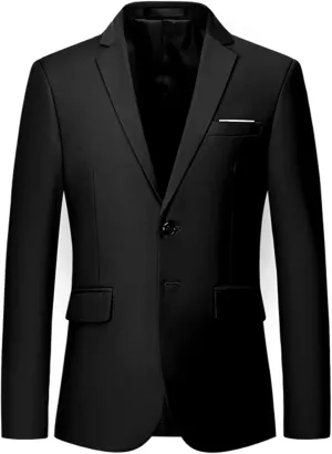 Mens Lightweight Slim Fit Suit Jacket 2 Button Solid Color Business Blazer Casual Daily Wedding Party Sport Coats