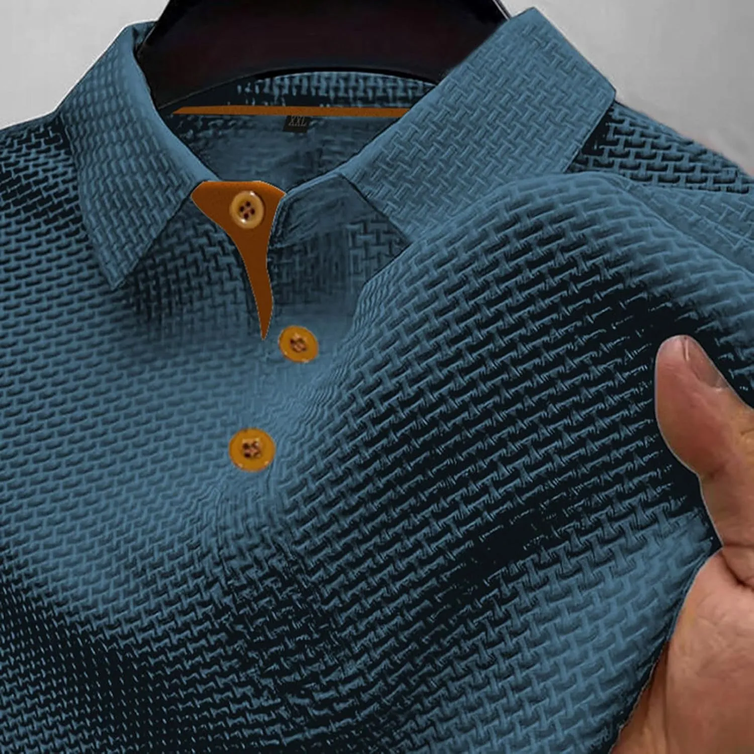 Men's Mesh Ice Silk Polo Shirt Slim Fit Collared Short Sleeve Cool Skin-Friendly Quick-Drying Stretch Tshirts