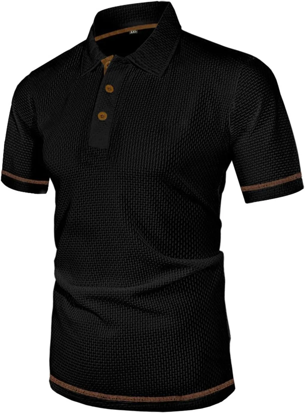 Men's Mesh Ice Silk Polo Shirt Slim Fit Collared Short Sleeve Cool Skin-Friendly Quick-Drying Stretch Tshirts