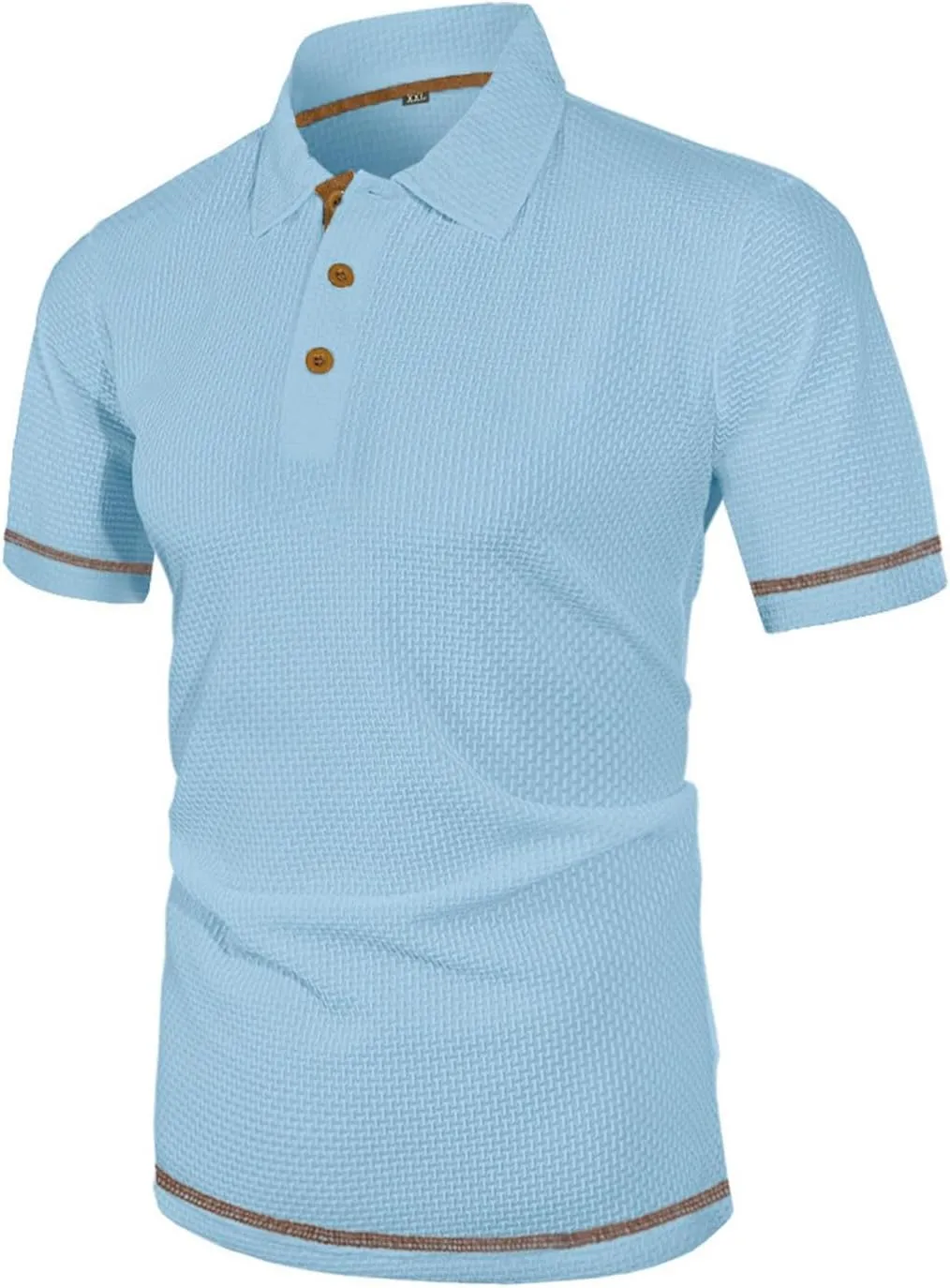 Men's Mesh Ice Silk Polo Shirt Slim Fit Collared Short Sleeve Cool Skin-Friendly Quick-Drying Stretch Tshirts