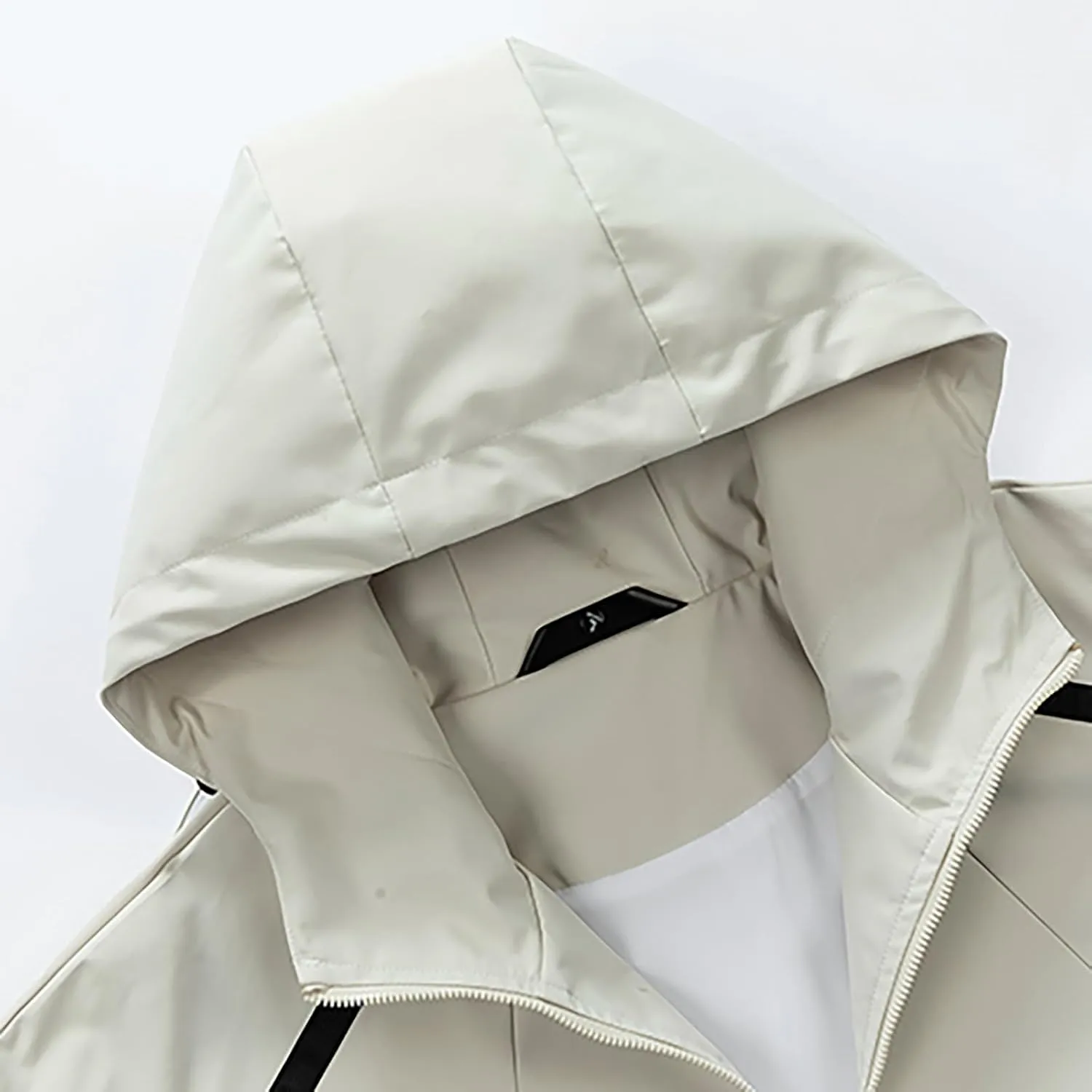 Men's Oversized Rain Jacket Lightweight Waterproof Hooded Jacket Pockets Windbreaker Outdoor Hiking Travel Raincoat