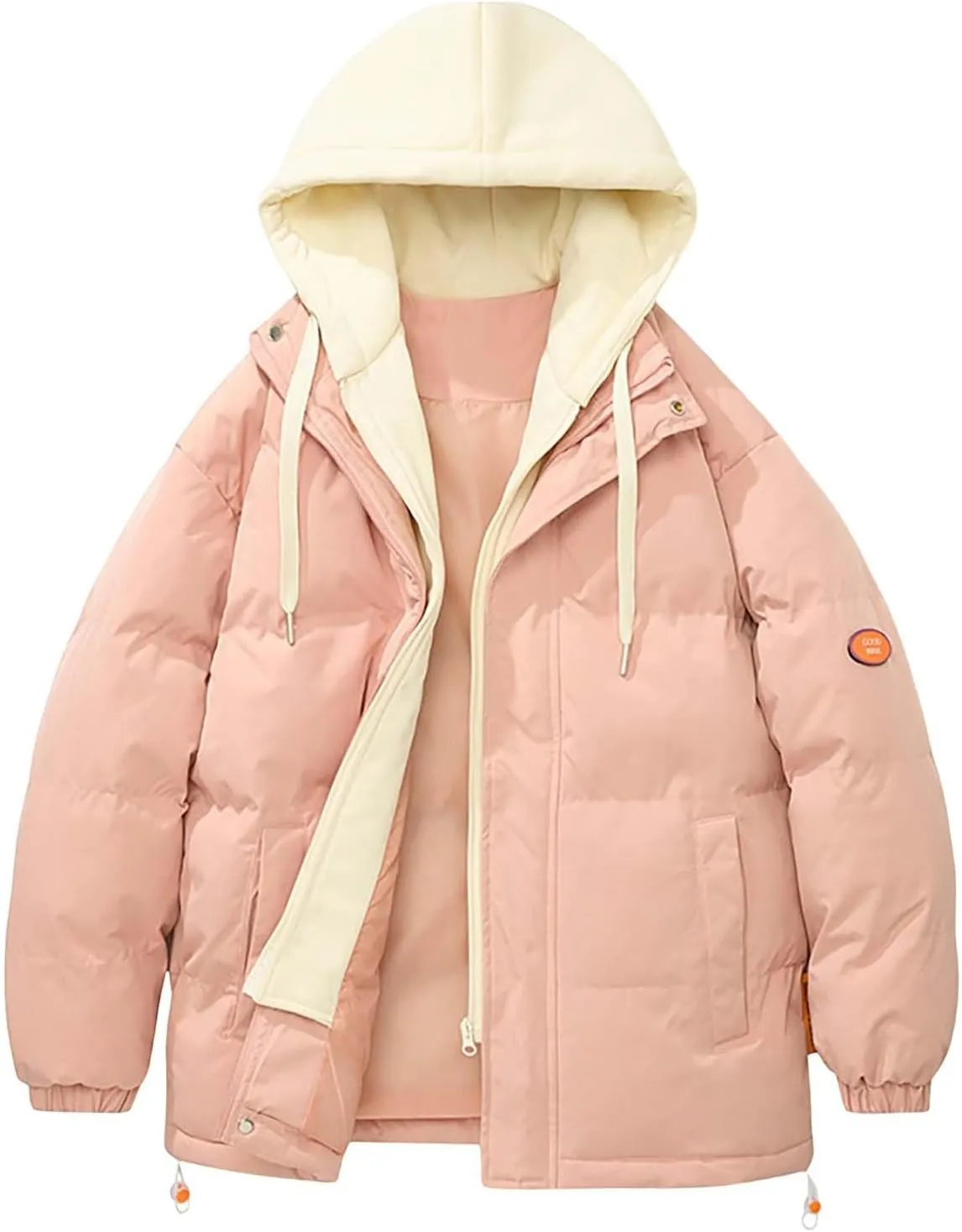 Men's Puffer Jacket Waterproof Casual Solid Color Padded Warm Cotton Coat Cotton Padded Jacket Coat Jackets with