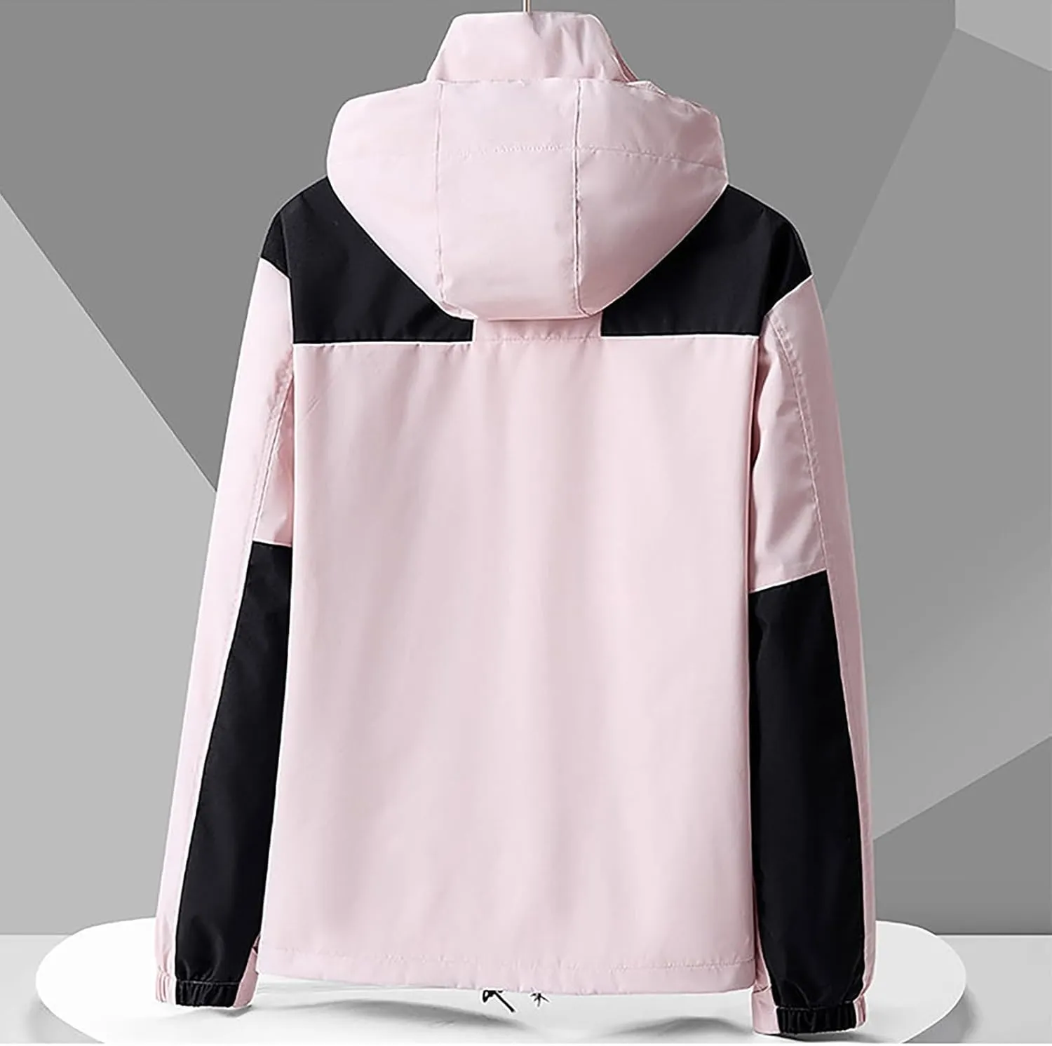 Mens Rain Jacket Lightweight Packable Hooded Rain Coats Waterproof Windbreaker Hiking Travel Outerwear With Pockets