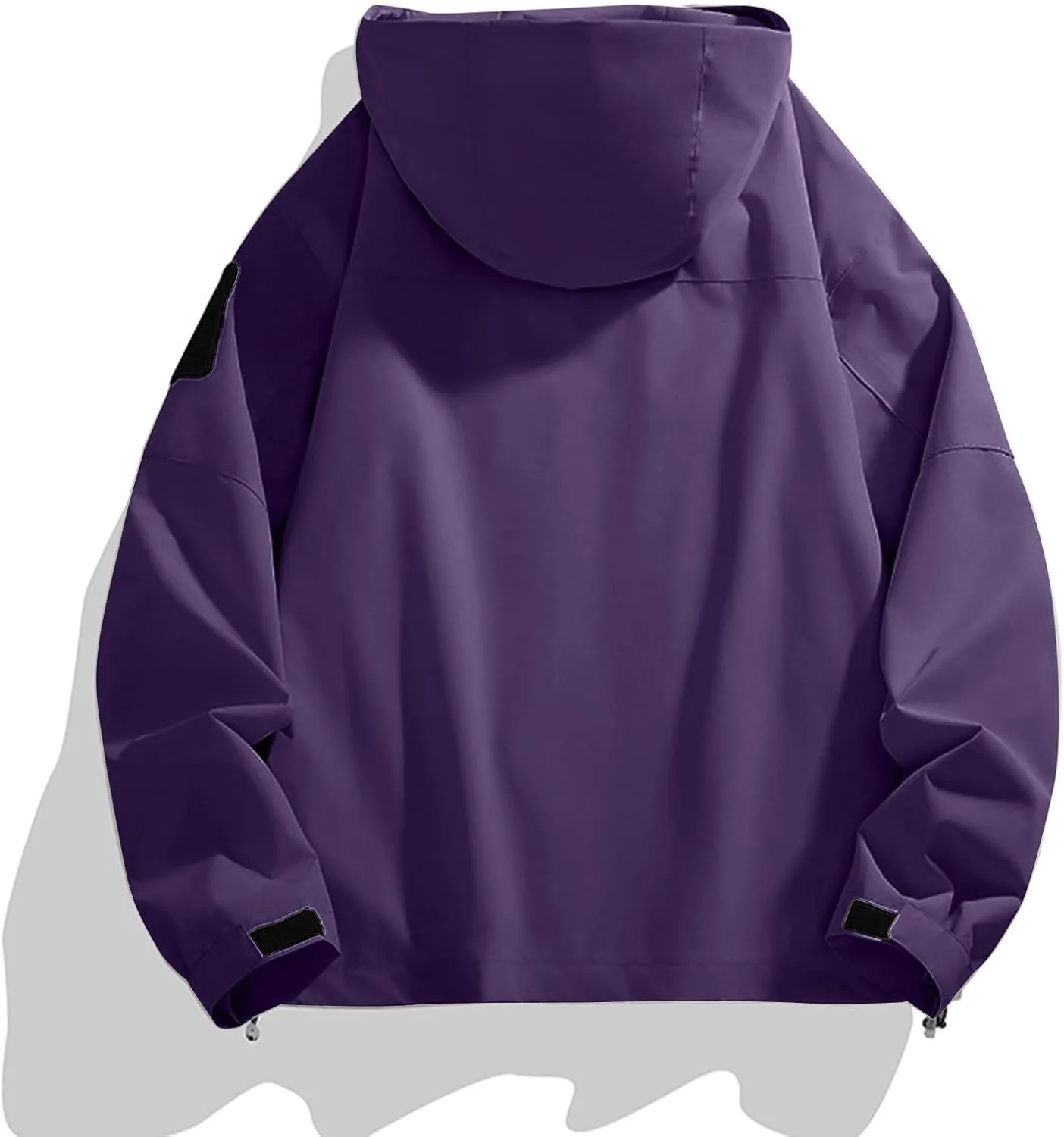Men's Rain Jacket Waterproof Lightweight Packable Softshell Windbreaker with Hood Raincoat for Hiking Fishing Travel
